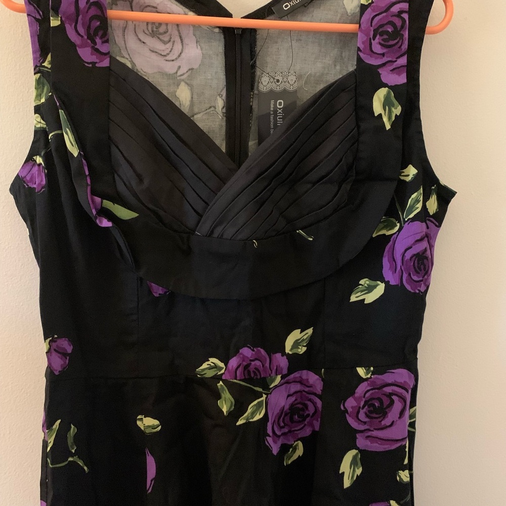 Women’s Oxiuli Black and Purple dress size xxl new with tags - Picture 3 of 15